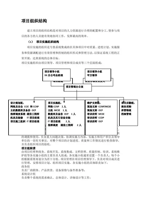 项目组织结构