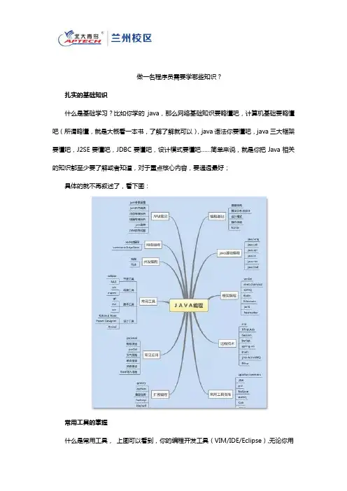 做一名程序员需要学哪些知识？