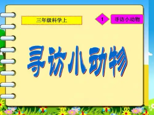 教科版科学三上《寻访小动物》ppt课件(1)