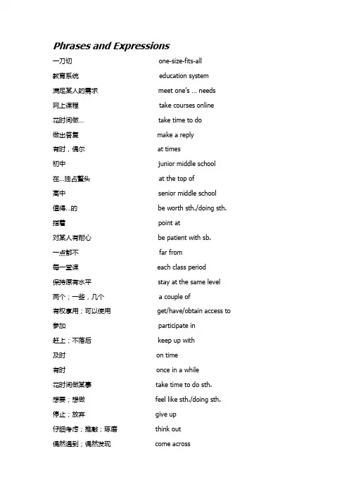Phrases and Expressions