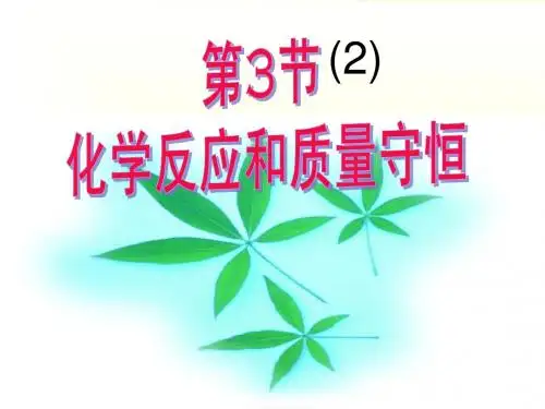 2.3化学反应与质量守恒
