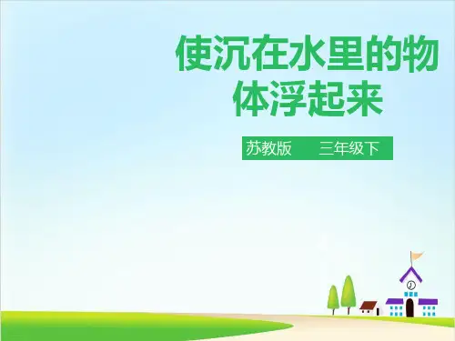 三年级下册科学课件： 使沉在水里的物体浮起来 (苏教版)
