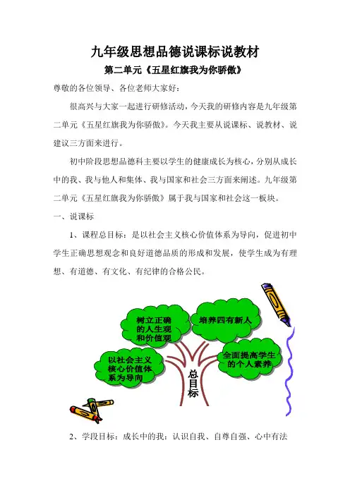 九年级思想品德第二单元说课标说教材