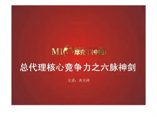 摩克丁总代理核心竞争力之六脉神剑