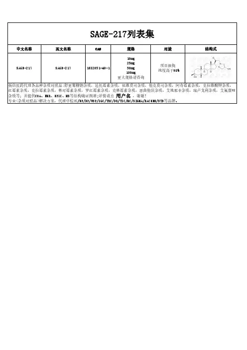 SAGE-217汇总