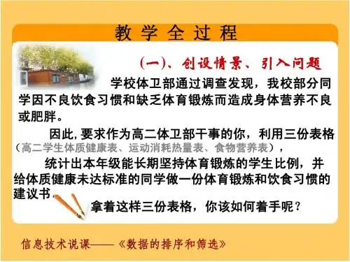 3.1 数据的排序与筛选(讲稿)