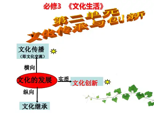 2018届高三一轮复习文化生活第三课--文化的多样性与文化传播