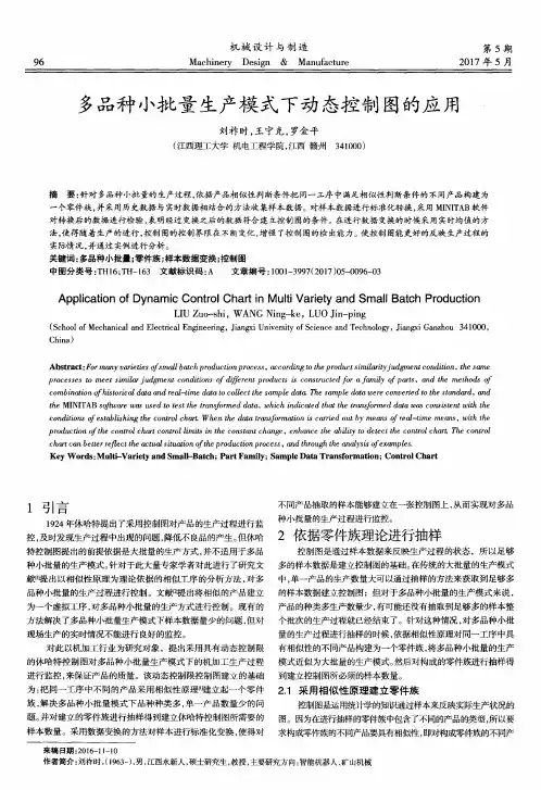 多品种小批量生产模式下动态控制图的应用