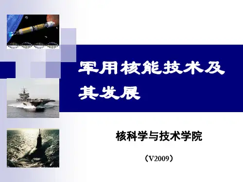 军用核能技术及其发展第3章-船用核动力装置及其基本组成资料