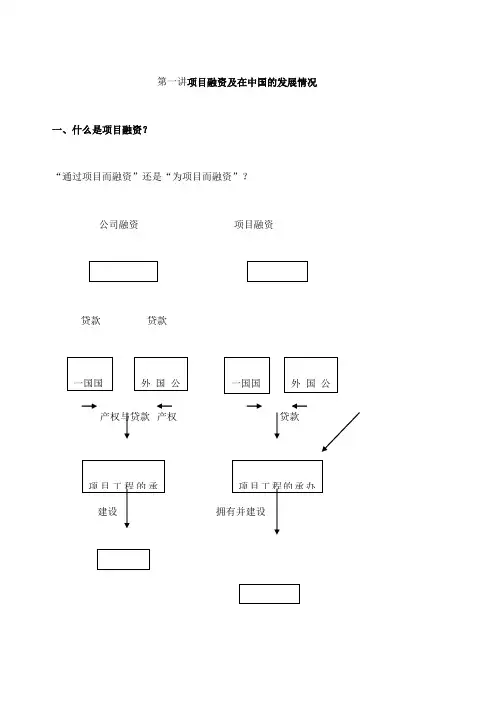 第一讲项目融资概述