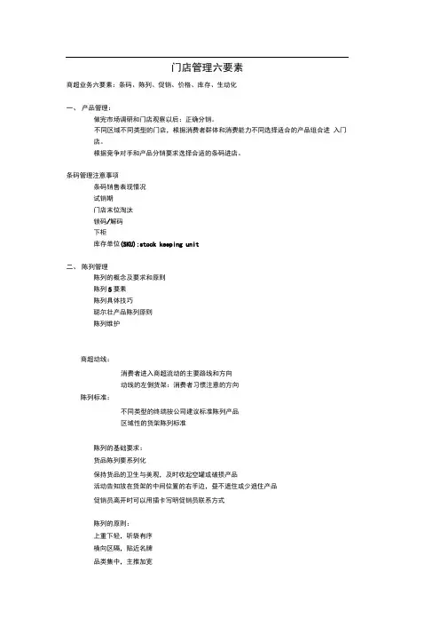 终端销售管理六要素