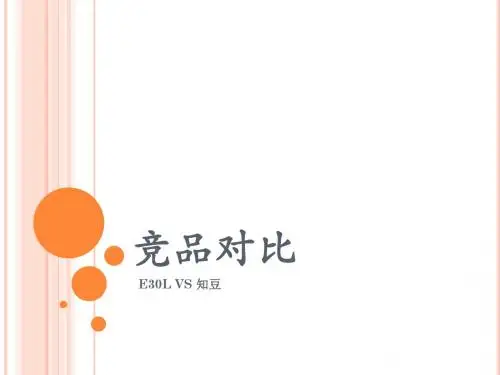 E30L VS 知豆竞品对比手册