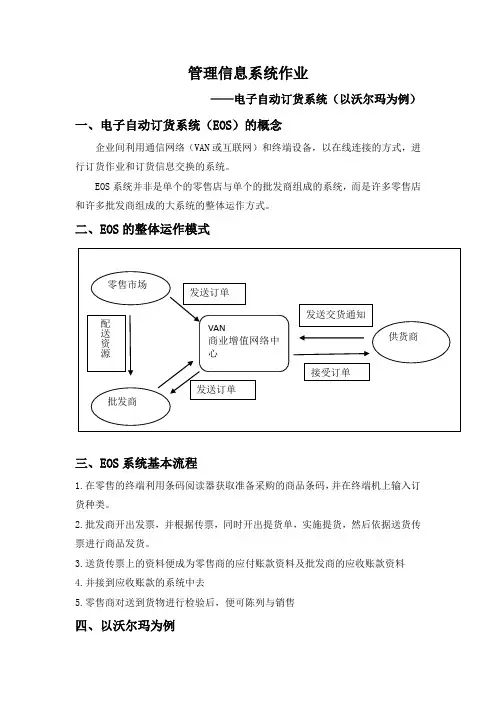 电子自动订货系统EOS