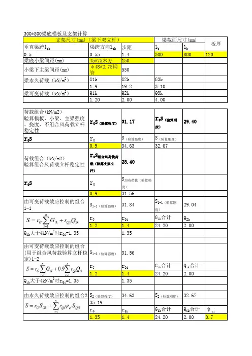 十层高支模计算书(脚手架计算书)