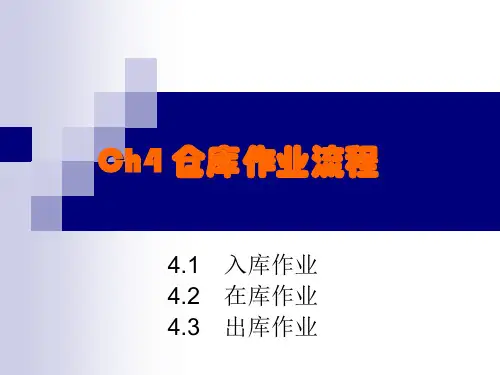 仓库作业流程