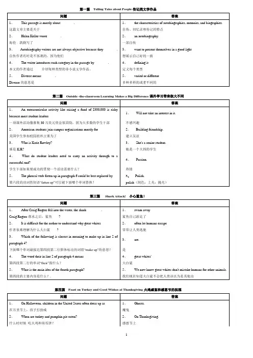 2015年职称英语(综合类)C级阅读理解题目和答案背诵版