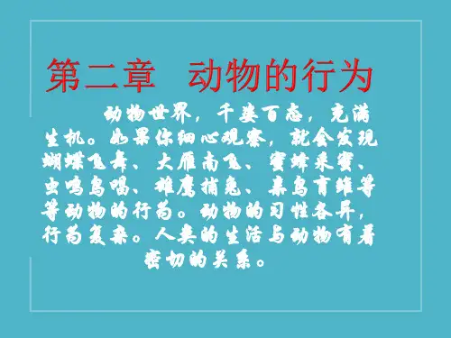冀少版生物八年级上册动物的行为特点课件