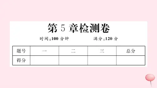 2019秋七年级数学上册第5章相交线与平行线检测卷课件(新版)华东师大版