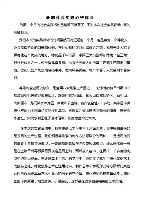 学生产业实践总结(报告)
