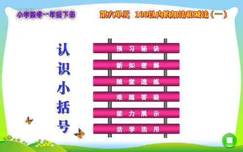 人教版一年级下册数学课件 第6单元  100以内的加法和减法第4课时  认识小括号.ppt