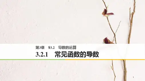 版高中数学 第三章 导数及其应用 3.2.1 常见函数的导数课件 苏教版选修1-1.pptx