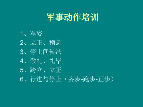 军事动作培训 PPT课件