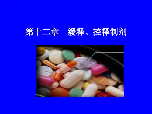 缓释 控释制剂经验