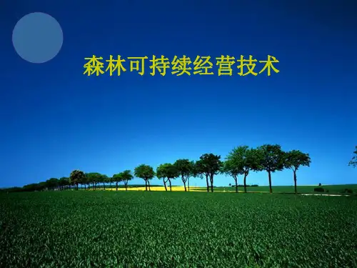 森林可持续经营技术