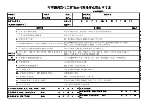 作业证登高2018