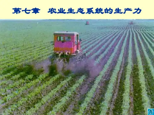 第五章农业生态系统的生产力解析