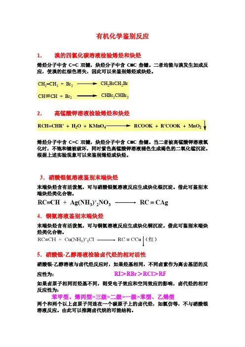 有机化学鉴别反应