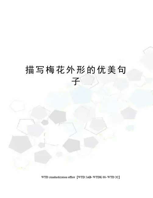 描写梅花外形的优美句子