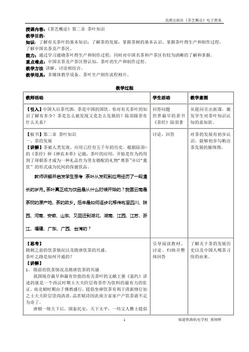 茶艺概论电子教案2