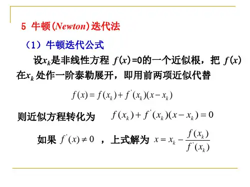 研究生数值分析 牛顿(Newton)迭代法