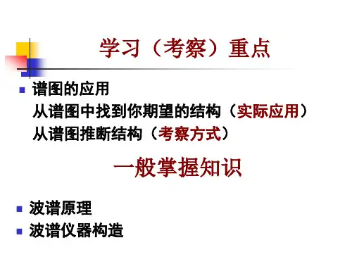 有机波谱分析总结