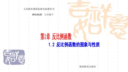 初中数学九年级下册[湘教版]1.2反比例函数的图象与性质1课件