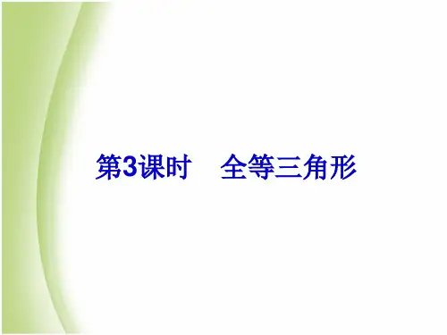浙江新中考2014届中考数学总复习课件(15)全等三角形