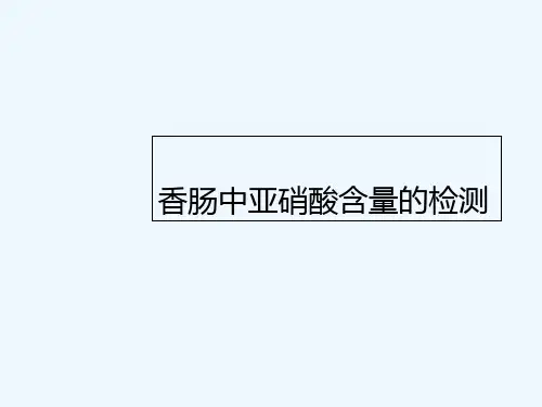 香肠中亚硝酸盐含量测定 PPT