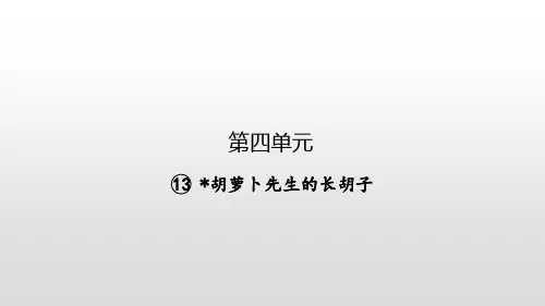 13胡萝卜先生的长胡子PPT课件