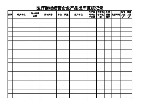 医疗器械入库验收记录(1)