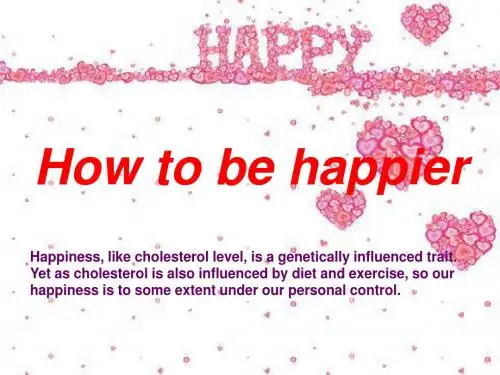 how to be happier