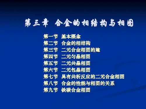 第三章 合金的相结构与相图