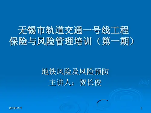 地铁风险及风险预防培训课件(PPT 60页)