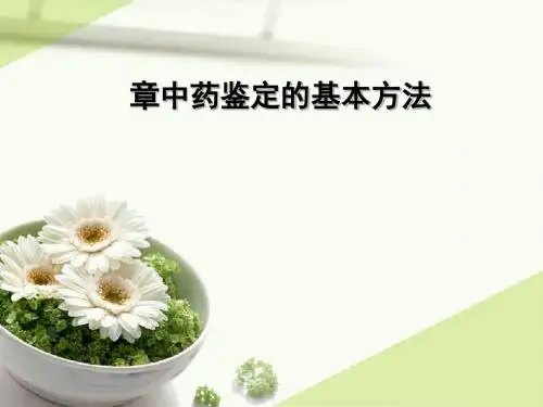 第二章 中药鉴定的基本方法