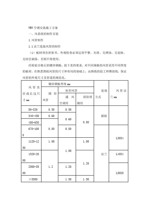VRV空调施工方案(全) 2