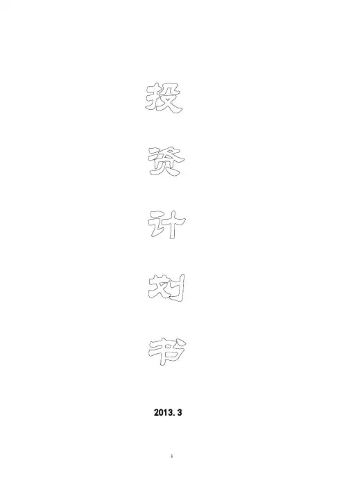投资计划书 2