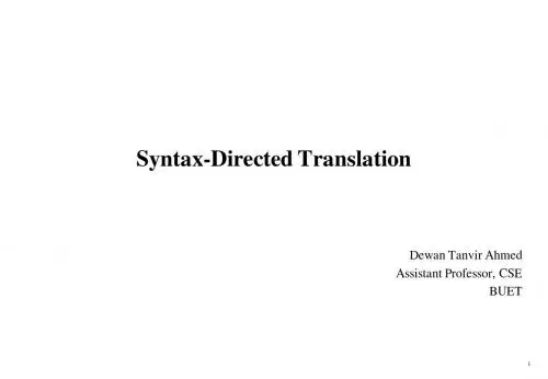 Syntax-Directed Translation