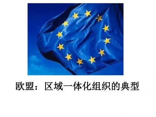 欧盟区域一体化组织的典型