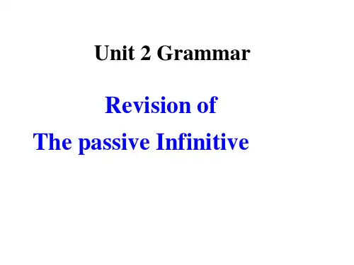 人教新课标选修七 Unit2 Grammar