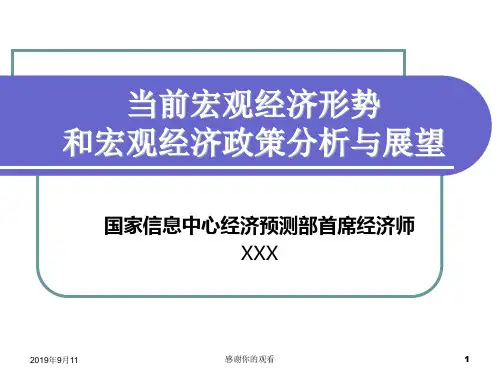 当前宏观经济形势和宏观经济政策分析与展望.ppt
